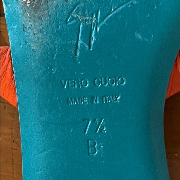 Giuseppe Zanotti Turquoise Jeweled Thong Sandal - Picture 6 of 8